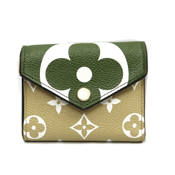 Louis Vuitton Zoe Portefeuille Wallet Green Beige - Picture 1 of 6